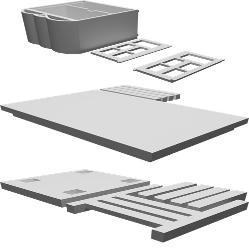 Set mobili mini casa bambole - set,